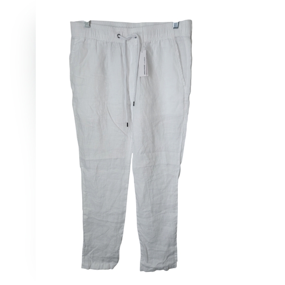 New James Perse White Linen Drape Pant - Picture 2 of 8